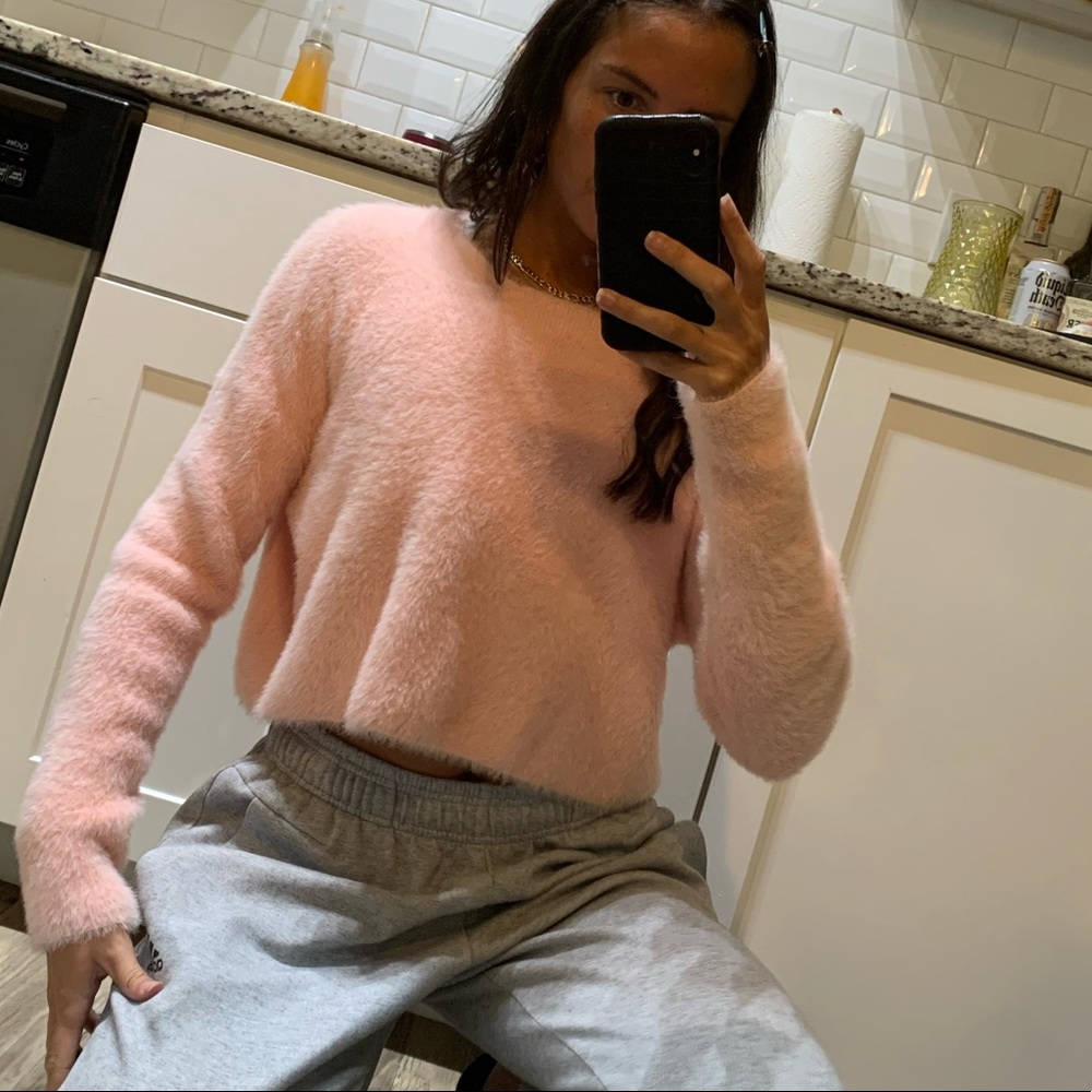 Pink Fuzzy Sweater